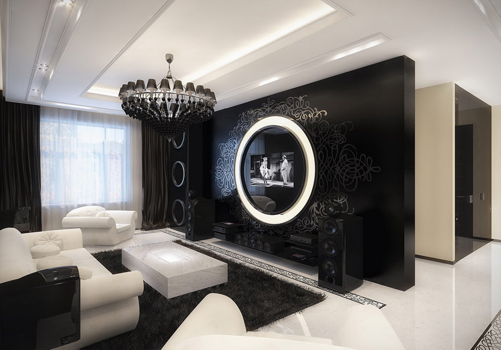 Best of: Black and White Modern Living Rooms