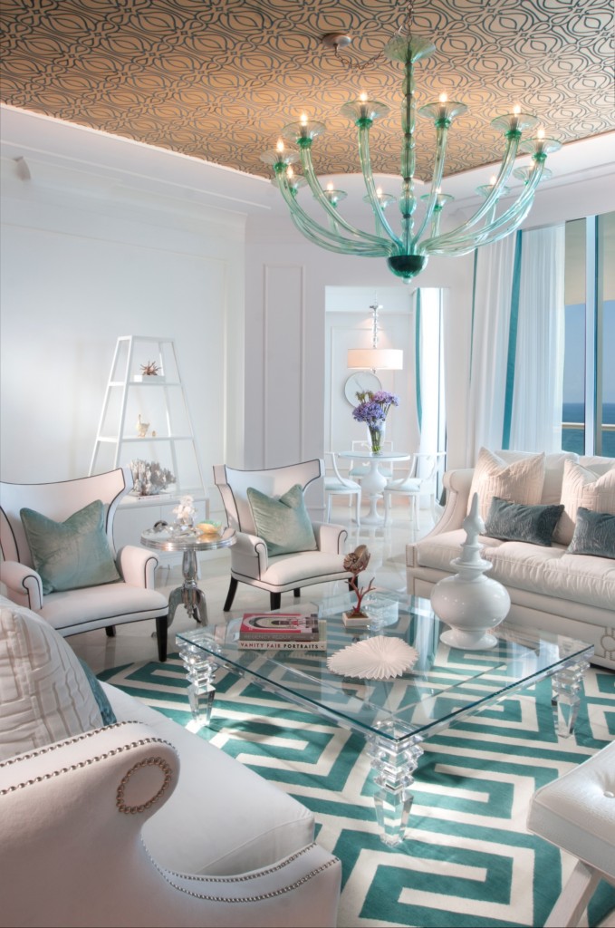10 ideas for how to decorate your living room with turquoise accents