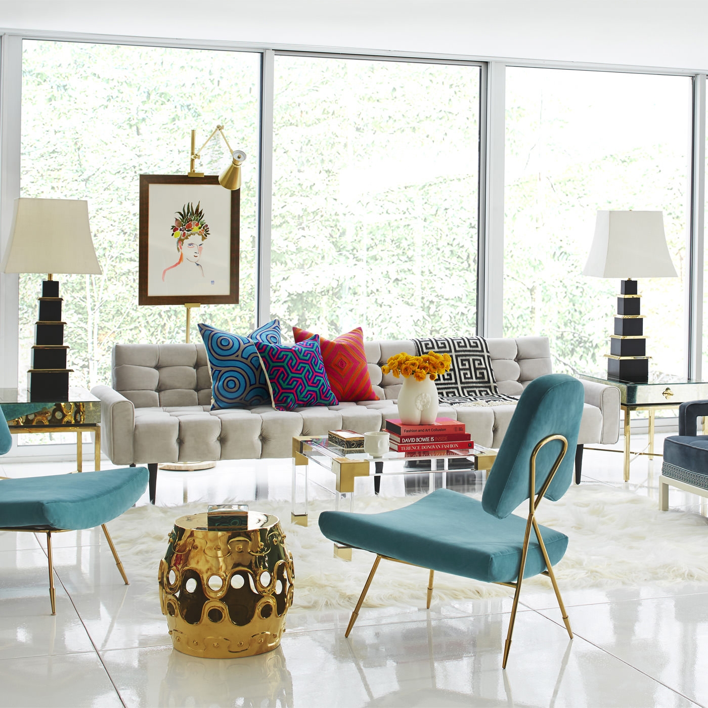 10 Cheerful Winter Living Rooms by Jonathan Adler