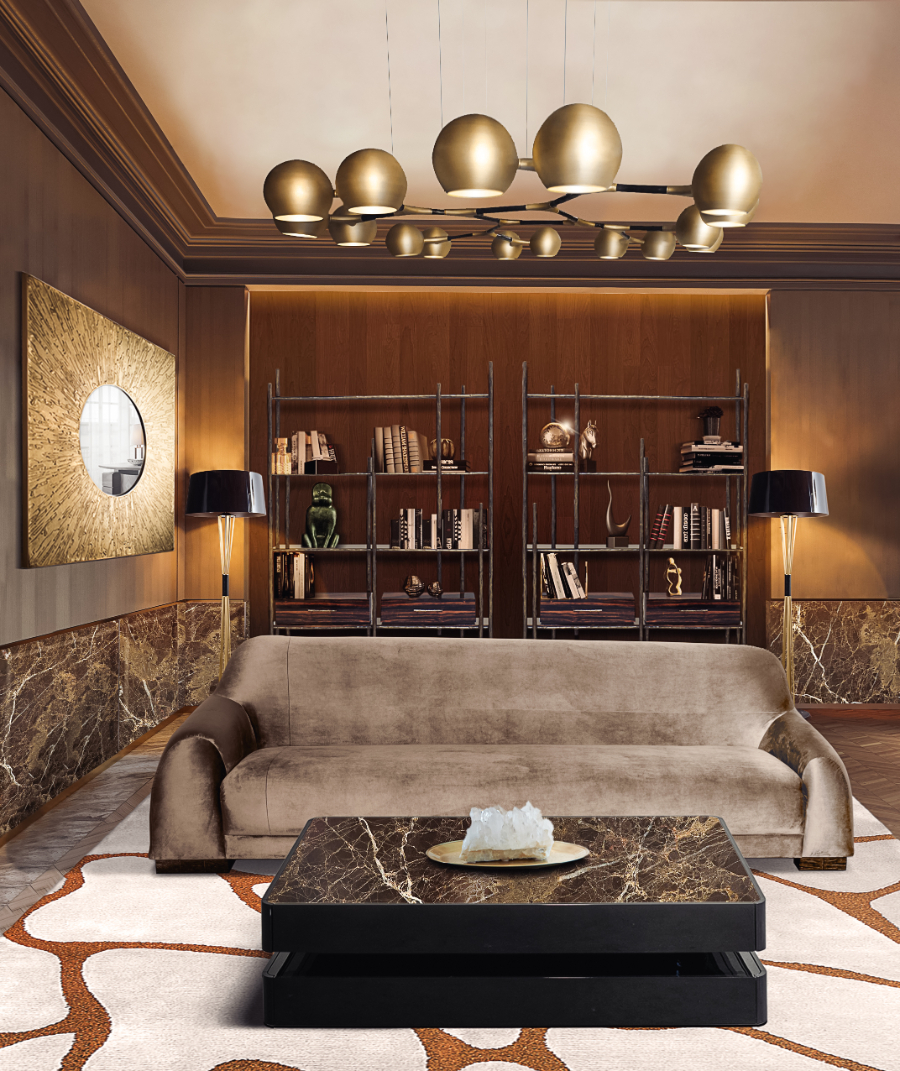 Modern Living Room Ideas By Adam Cassino Design - Brabbu Living Room In Brown Tones