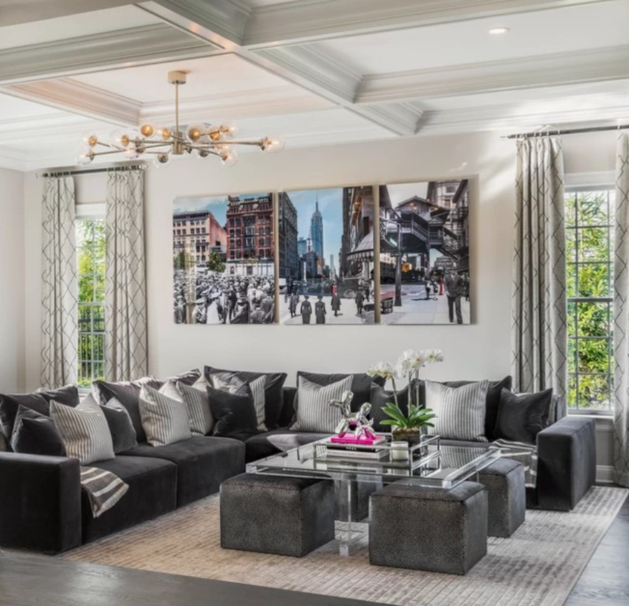 Modern Living Room Ideas By Adam Cassino Design - Living Room Design With Grey Tones