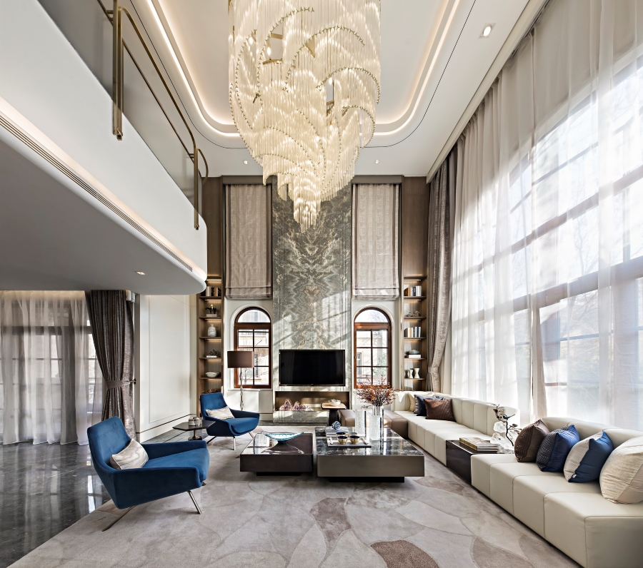 Luxury Living Room Ideas by Ricky Wong Designers - Cathay Courtyard Villa in Beijing